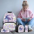 thumbnail image 2 of Bulopur Preschool Girls 17 Inch Backpack Set 4 in 1 Pink Cherry Blossom Capybara Print School Bookbag with Lunch Bag, Water Bottle Sleeve and Pencil Case for Toddler Girls, 2 of 5
