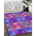 thumbnail image 3 of Ahgly Company Machine Washable Indoor Square Transitional Rich Lilac Purple Area Rugs, 4' Square, 3 of 7