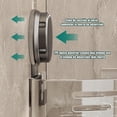 thumbnail image 4 of Esquinero para Baño Regadera Ventosa Repisas Sin Taladro Organizador de Regadera Metal de Aluminio Porta Shampoo Antióxido Estante Organizador Baño Gris Mueble para Regadera, 4 of 4