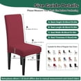 thumbnail image 6 of High Stretch Chair Covers for Dining Chairs, Washable Dining Chair Covers Set of 4, Soft Dining Chairs Seat Covers, Parsons Chair Slipcover Protectors for Home Hotel Restaurant Banquet, 6 of 9