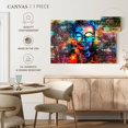 thumbnail image 5 of Elephant Stock Brick Buddha Wall Art - Horizontal Canvas Wall Art - Living Room Wall Decor - People Canvas - Turquoise And Blue Decor - 51" x 34", 5 of 8