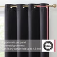 thumbnail image 2 of THD Cambridge Black Curtains 84 Inch Long - Black Curtains for Bedroom, Sleep Well Thermal Insulated Light Blocking Winter Window Curtain Grommet Panels, Set of 2 (52 W x 84 L, Black), 2 of 9