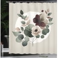 thumbnail image 3 of Ambesonne Monstera Shower Curtain, Boho Minimalist Floral, 69"Wx70"L, Pale Sage Green Blush, 3 of 4