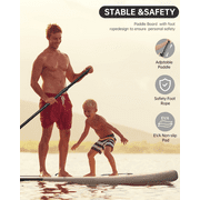 Naipo Paddle Board Inflatable 6in hick Board 17lb Lightweight with Accessories with 10 Minute Fast Pumping for Adults