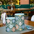 thumbnail image 3 of Yayeee Flameless Candles with Remote Flickering Battery Operated Multi Color Changing, Blue Geometric Flowers, 3 of 7