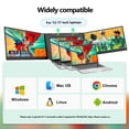 thumbnail image 4 of JEEJIA Laptop Screen Extender, 15.6" FHD 1080P Triple Portable, Two Cable USB-C/HDMI Plug & Play for 13-17" Laptops, Compatible with Mac/Win/Android, 4 of 8