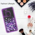 thumbnail image 7 of SPYCASE For Galaxy A11 Case Liquid Glitter Waterfall Heavy Duty Shockproof for Girls Women Cover - Purple, 7 of 7