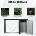 thumbnail image 3 of Weatherproof Outdoor Steel Firewood Rack Combined with Metal Storage Shed, Durable Two-in-One Storage Solution for Yard and Garden, 3 of 8