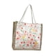 thumbnail image 4 of Bolso de mano para mujer, con estampado floral, para compras, de viaje, informal, portátil Rosa claro con cremallera, 4 of 9