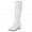 c-White, variant on 2025 Vintage Women Square Heel Wide Calf High Boots for Women Zipper Leather Boots Keep Knee High Riding Boots for Women Warm Boots Round Toe Knit Boots for Women Knee High Shoes
