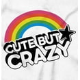 thumbnail image 2 of Cute But Crazy Sarcastic Funny Gym Womens Slim Fit Graphic Tee Brisco Brands M, 2 of 5
