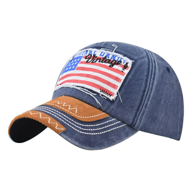 Sksloeg Hats for Men Fashion American Flag Hat Men Women