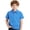 Blue Stripe, variant on Aideaone Boys Performance Polo Shirts Short Sleeve Hawaiian Tropical Graphic Print Casual Shirts Size 5-14
