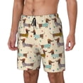 thumbnail image 2 of Balery Dachshund Dog Mens Swim Trunks Swim Shorts for Men Quick Dry Inseam Beach Shorts with Compression Liner Pocket-3X-Large, 2 of 9
