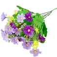 thumbnail image 2 of Limei 1 Branch 28 Heads Artificial Flowers Bouquet Mini Artificial Wedding Home Office Decor, 2 of 7