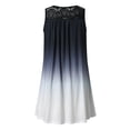 thumbnail image 4 of LSLJS Women Tie-Dye Lace Gradients V Neck Casual Plus Size Ladies Beach Mini Dress, 4 of 7