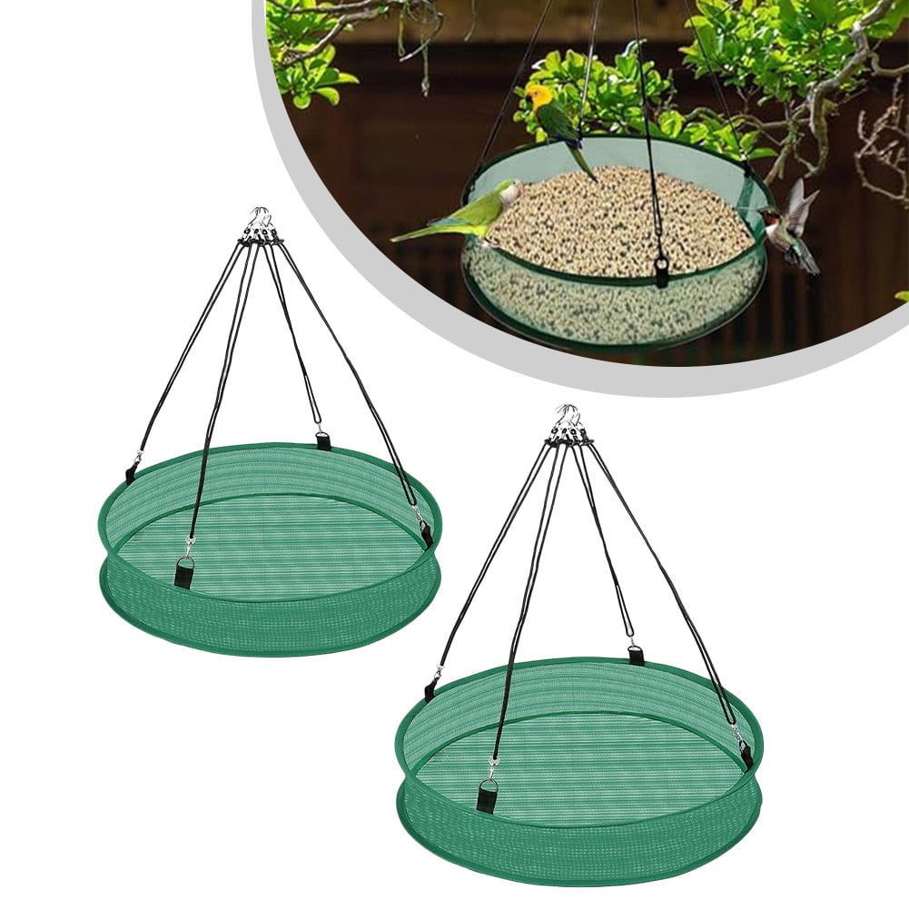 Bird Feeder Catcher Tray Outdoor Garden Hoop