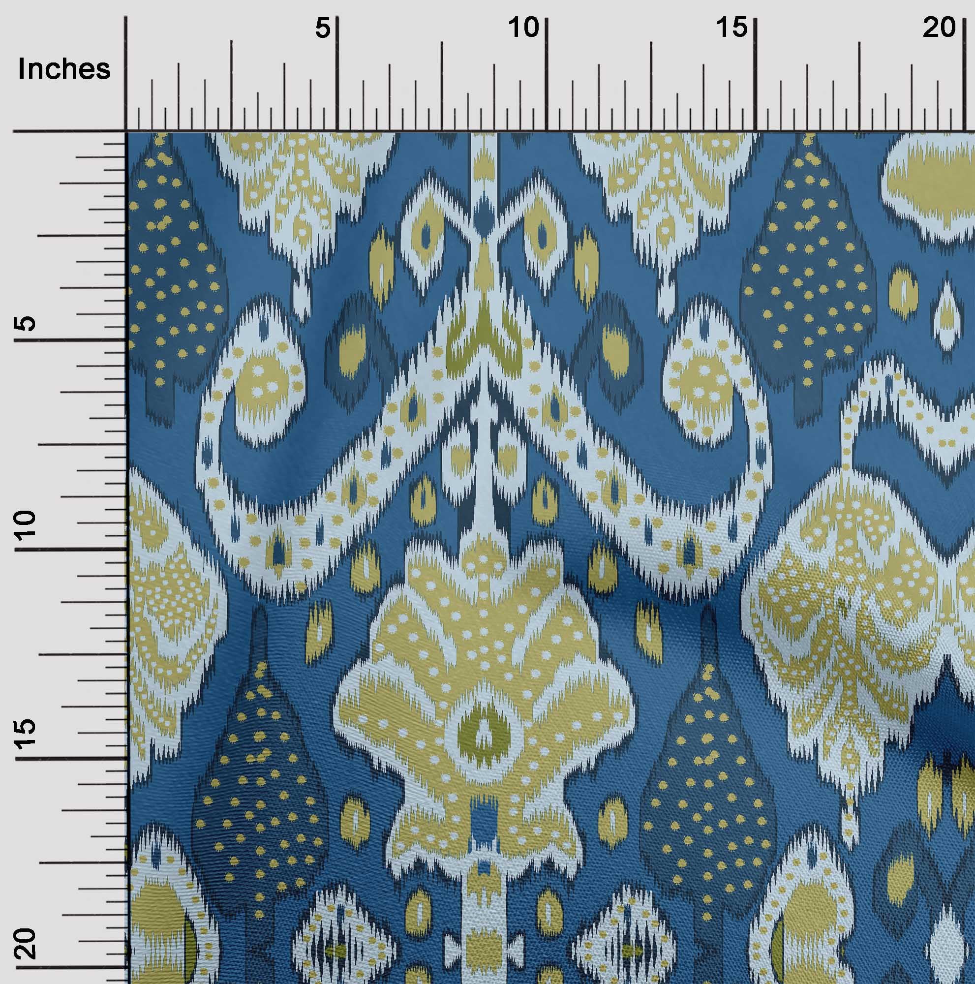oneOone Cotton Silk Blue Fabric Asian Ikat Sewing Craft Projects Fabric  Prints By Yard 42 Inch Wide - Walmart.com