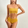 thumbnail image 2 of asdoklhq Summer Fall Sports Bras for Women 2026,Womens Fashion Plus Women's No-steel Ring Gathering No-marking Breathable Tube Top Underwear Briefs Suit, 2 of 9