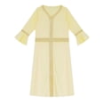 thumbnail image 4 of Lejafay Robe Décontractée à Manches Longues pour Filles, Robe de Danse d'Église, Robe Musulmane, Jaune Clair 130, 4 of 6