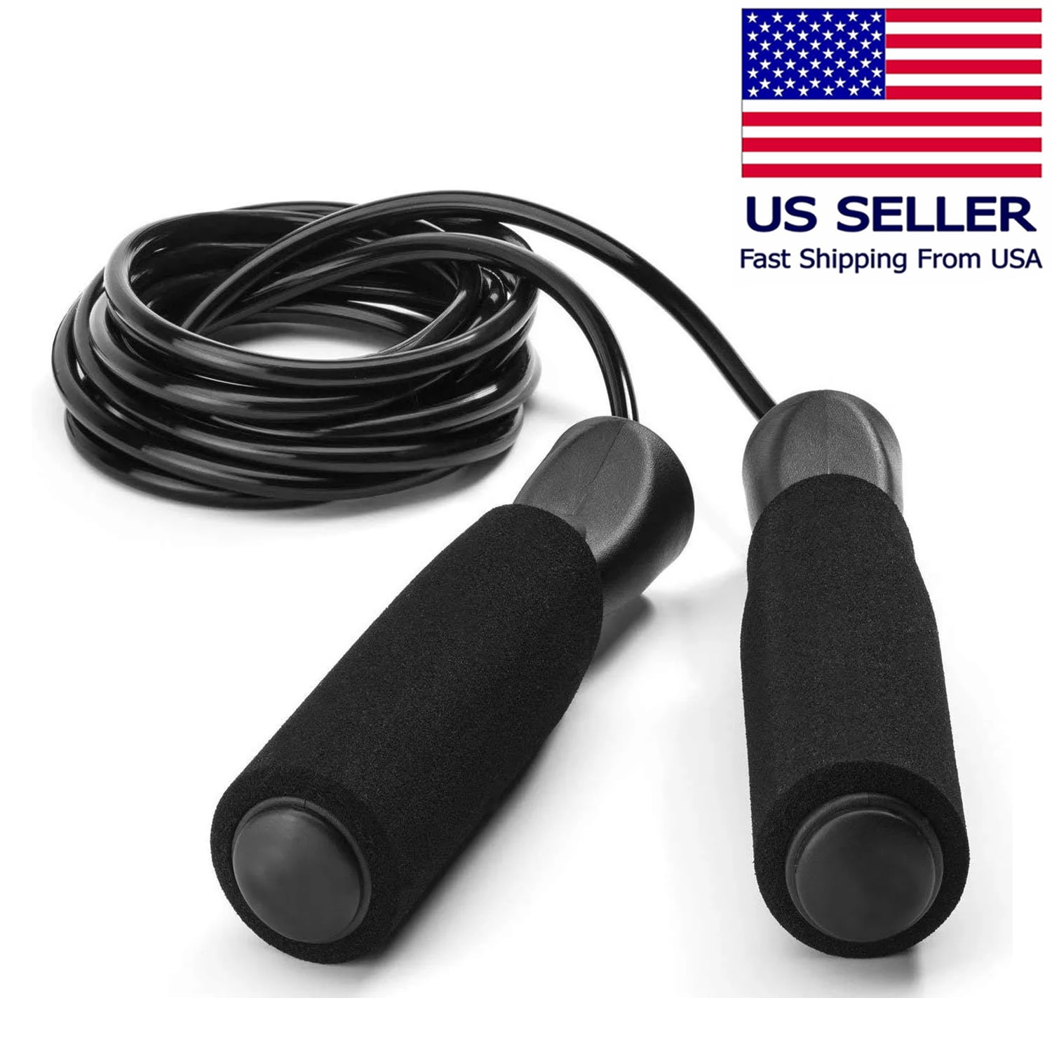 Jump Rope Set of 5 - Rapid Speed Adjustable Cable with Ball Bearings