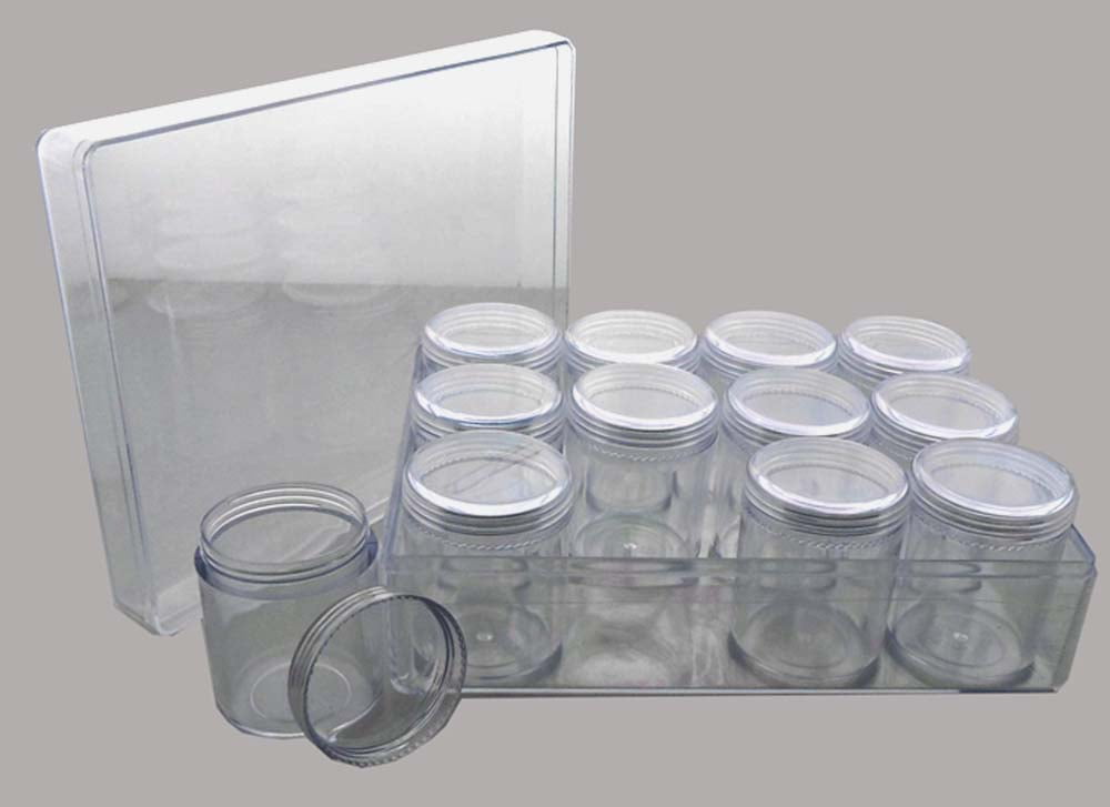 Empty Plastic Storage Jars 1500ml PET Screw-on Lids Sealed Honey Container 4pcs