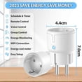 thumbnail image 3 of Smart WLAN plug, Wi-Fi plug with timer, mini plug, app remote control, current metering, Alexa/Google Home compatible, 2.4 GHz only, 10A, 3 of 5