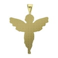 thumbnail image 2 of Diamond-Cut Praying Angel Unisex Adult Pendant 10K Yellow White Gold, All Sizes - GOLDUM NYC, 2 of 3