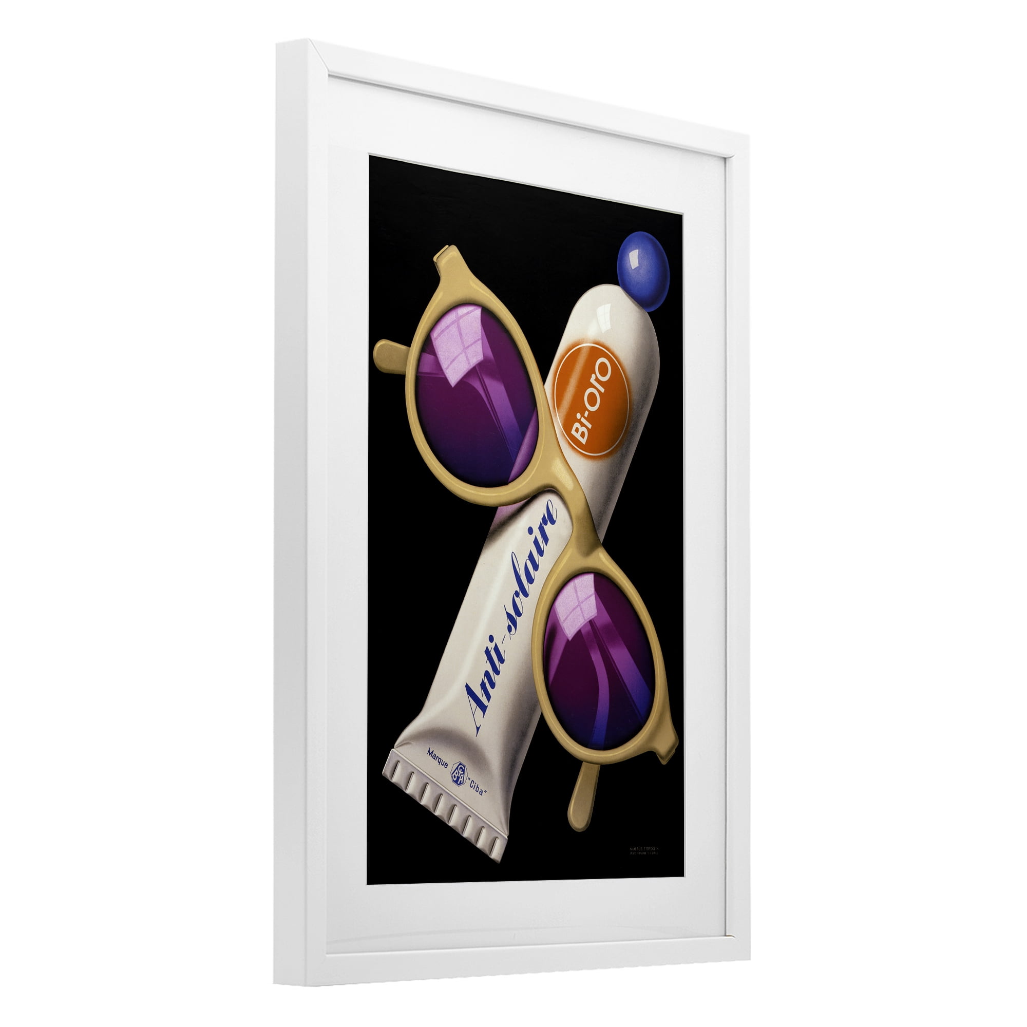 Stupell Industries Sunblock & Sunglasses White Framed Print Under Glass, design by Print Collection