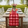 thumbnail image 4 of Table Runners 90 Inches Long Dress Scarves, Red Plaid Farmhouse Coffee/Dining/Kitchen Table Runner for Living Room, Modern Art Checkered Farmhouse 13x90 Inch, 4 of 9