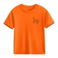 thumbnail image 7 of Piuwrlz Short Shirts Sleeve Kids Girls Graphic T-Shirts Crew Neck Pullover Orange Size 3-4 Years, 7 of 7