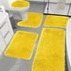 thumbnail image 4 of Juego de 5 alfombras de baño de color liso, universales, suaves, de pelo largo, con absorción de agua, antideslizantes, gruesas, lavables a máquina, fáciles de secar, de colores oscuros., 4 of 7