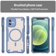 thumbnail image 3 of Asuwish Phone Case for iPhone 12 6.1 Compatible with Magsafe Magnetic Tempered Glass Screen Protector Translucent Matte Back Shockproof Protective Cell Cover iPhone12 5G i 12s Women Men Blue, 3 of 10