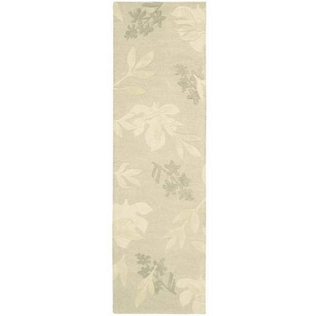 Nourison Skyland Floral Imprints Wool Runner, 2'3"x8'0"