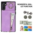 thumbnail image 2 of Feishell for Samsung Note 10, Case Wallet with Card Holder Functional Two Way Kickstand Durable Zipper Pocket RFID Blocking Leather Protective Leather for Samsung Galaxy Note 10, Purple, 2 of 12