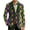 Gold, variant on Mardi Gras Men's Blazer Corduroy Mask Print Carnival Party Jacket Two Button Slim Fit Business Office Suit Jacket with Pockets Plus Size Outerwear