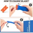 thumbnail image 6 of DIYSELF 2 Pack Plastic Razor Blade Scraper, 100Pcs Plastic Razor Blades Refills, 6 of 7
