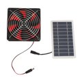 thumbnail image 1 of 10W Monocrystalline Solar Exhaust Fan with Protective Grill for Round Duct Greenhouse, RV, 5V, 1 of 4