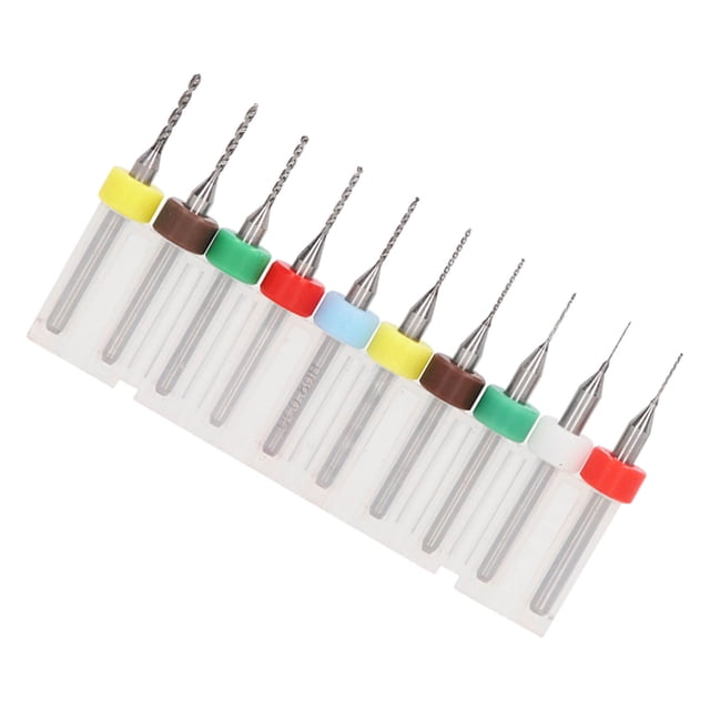 Juego de 10 Brocas Helicoidales, Acero de Tungsteno, Fuerte Resistencia a la Abrasión, Tallado de Tablero Elechtrico, Para Taladrar y Tallar Cera Ámbar, Placa de Circuito,