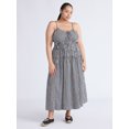 thumbnail image 2 of Free Assembly Women's and Women's Plus Smocked Cotton Maxi Dress, Sizes XS-4X, 2 of 5