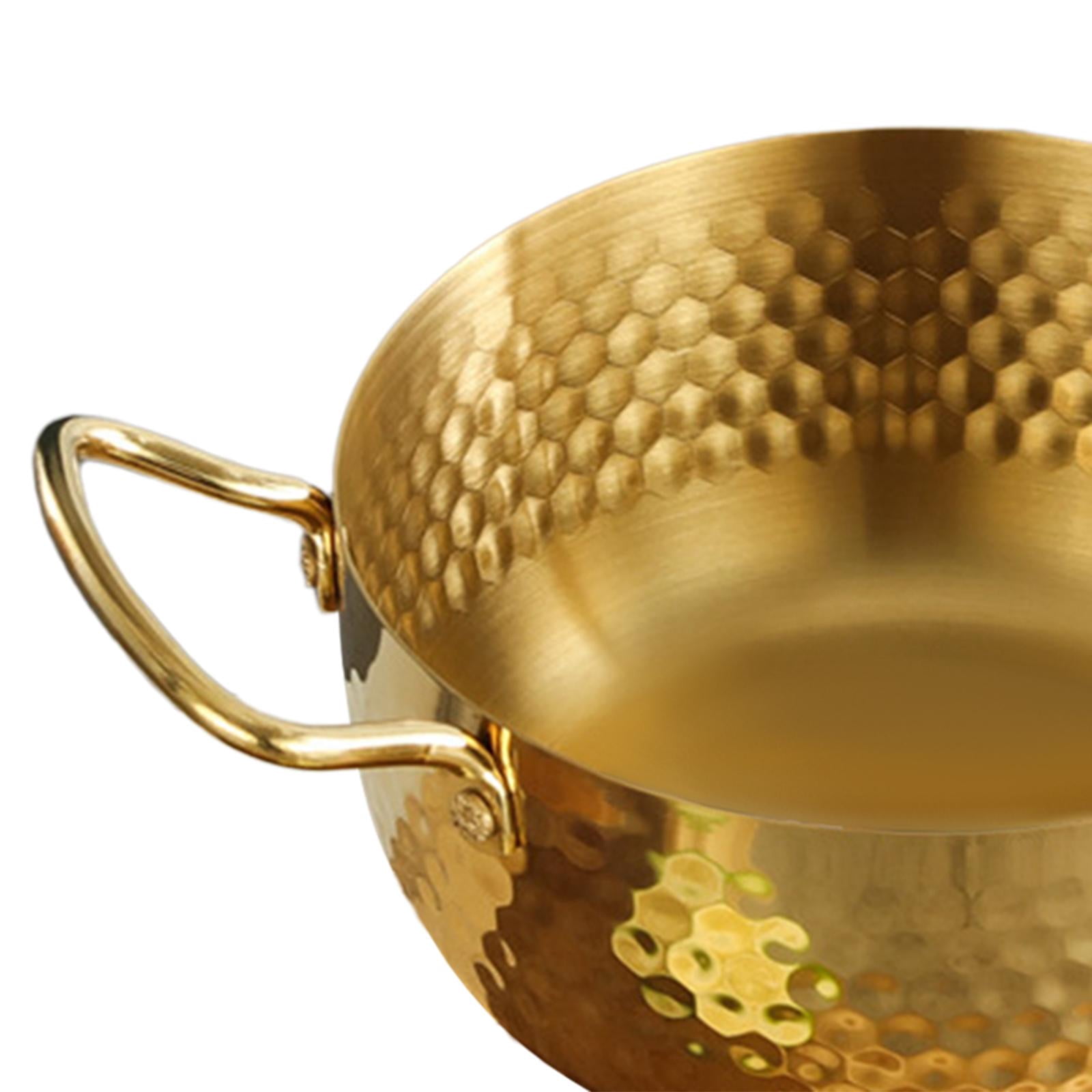 Korean Ramen Pot Korean Noodle Pot Portable Nonstick Stainless Steel Stockpot Instant Noodle Pots for Pasta Soup Home Outdoor 20cm