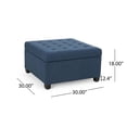thumbnail image 3 of S-HOME Functional Upholstered Tufted Fabric Storage Ottoman in Soft Ideal for Home Organization and Comfort, 3 of 8