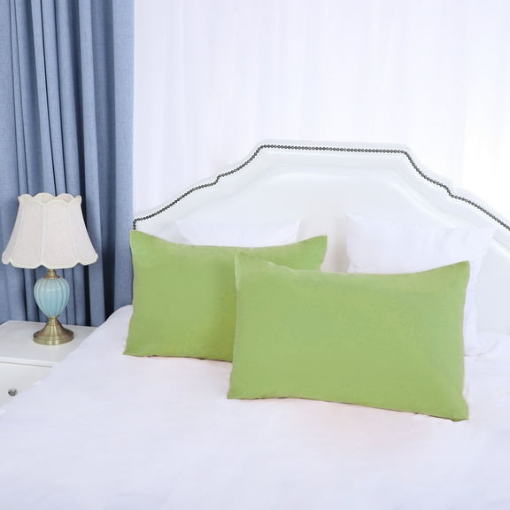 2 Pack Travel Size Pillowcases Soft 1800 Microfiber Pillow Case with Envelope Closure, Brown Bedding Pillow Covers