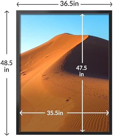 36x48 Picture Frame for Wall Display, 36x48 Black Picture Frame with HD Plexiglass, 36 x 48 Photo Frame 1 Pack, Display Frame for Vertical or Horizontal, Classic Collection
