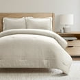 thumbnail image 6 of Clipped Stripe Jacquard Comforter Set Neutral 3Pc Set Full/Queen, 6 of 8