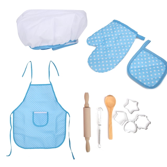 Children's DIY Baking Set Kitchen Role Play Apron Cooking Toys Gift for Toddler Entertainment