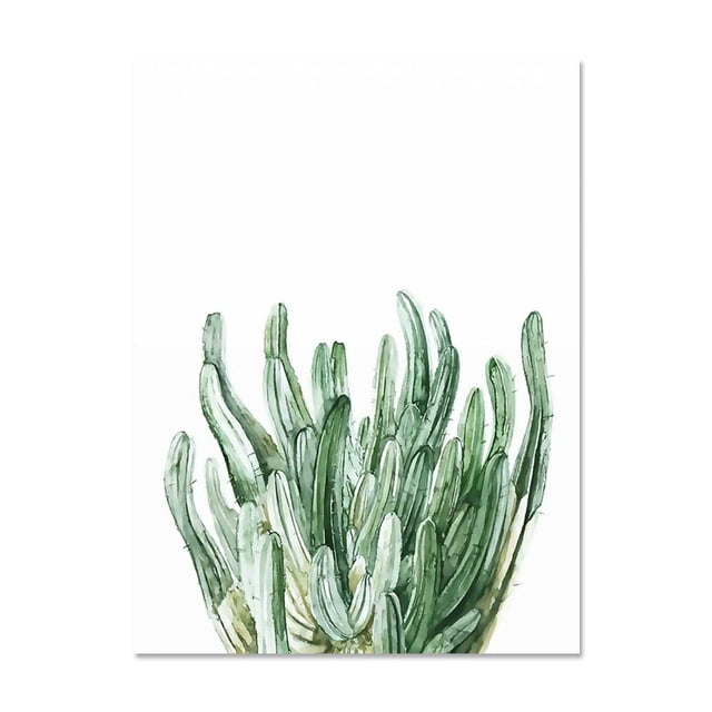 Póster Artístico impreso con hojas de plantas tropicales de zona de arte, cuadros de pared de plantas verdes nórdicas, pintura grande para habitación de niños sin marco Xemadio 1237-4