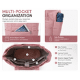 thumbnail image 3 of Quilted Puffer Tote Bag for Women, Large 20L Shoulder Bag with Multi Pockets, Lightweight Work Travel School Handbag, 3 of 9