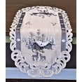 thumbnail image 2 of Doily Boutique Table Runner with Christmas Gray and Silver Reindeers on Fabric Size 44 x 15 inches, 2 of 3