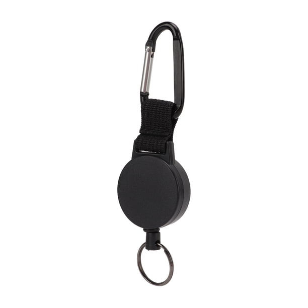 CARRETE RECRÁCTIL CADENA DE LLAVE DE SERVICIO PESADO CORABINADOR DE LLAVES Keychain Boquero de Llavero Con Alambre de Acero